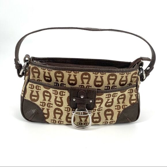 Etienne Aigner Handbag Purse Tote signature logo canvas - Picture 2 of 15